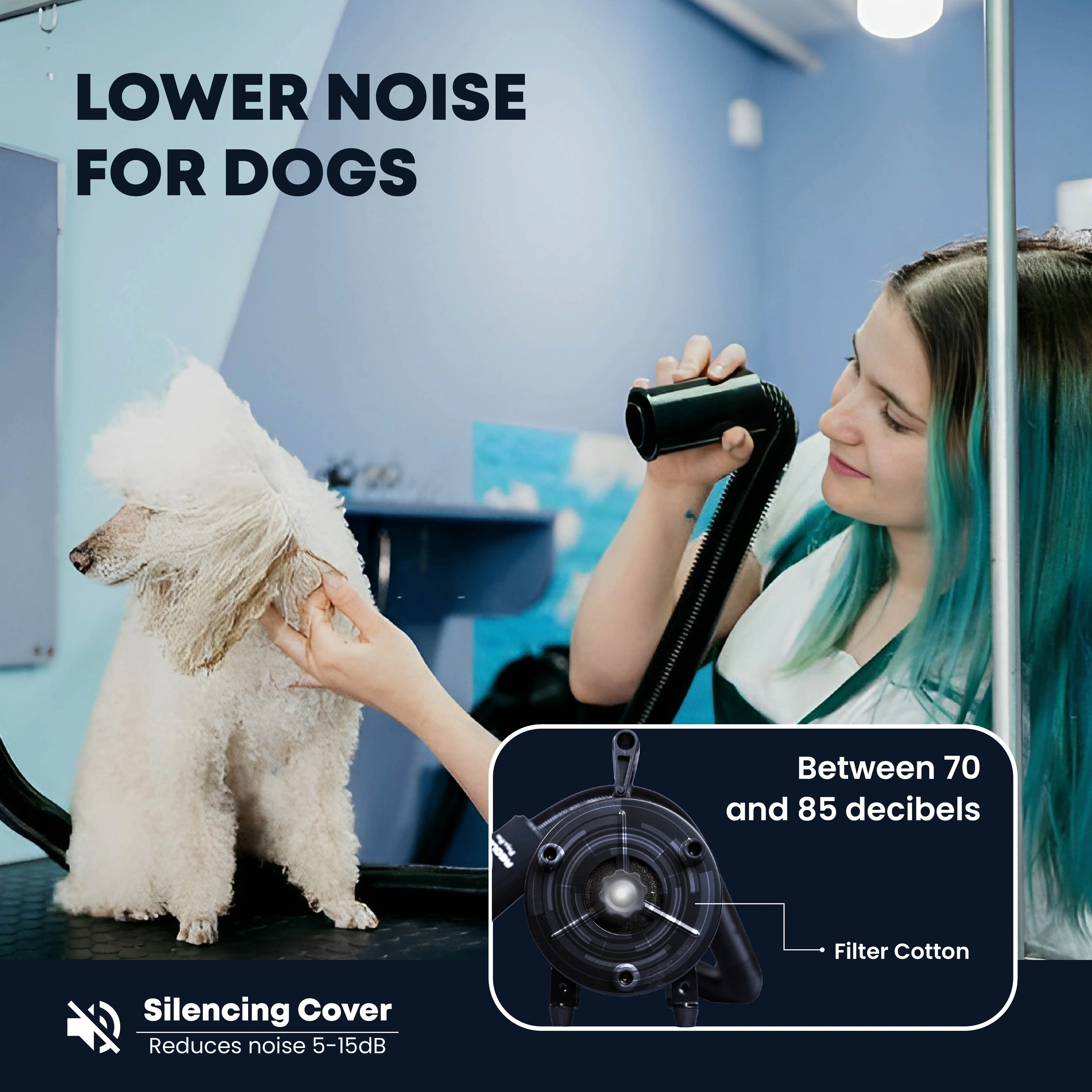 Aeolus Cyclone Single Motor Pet Dryer with Heater - Image 4