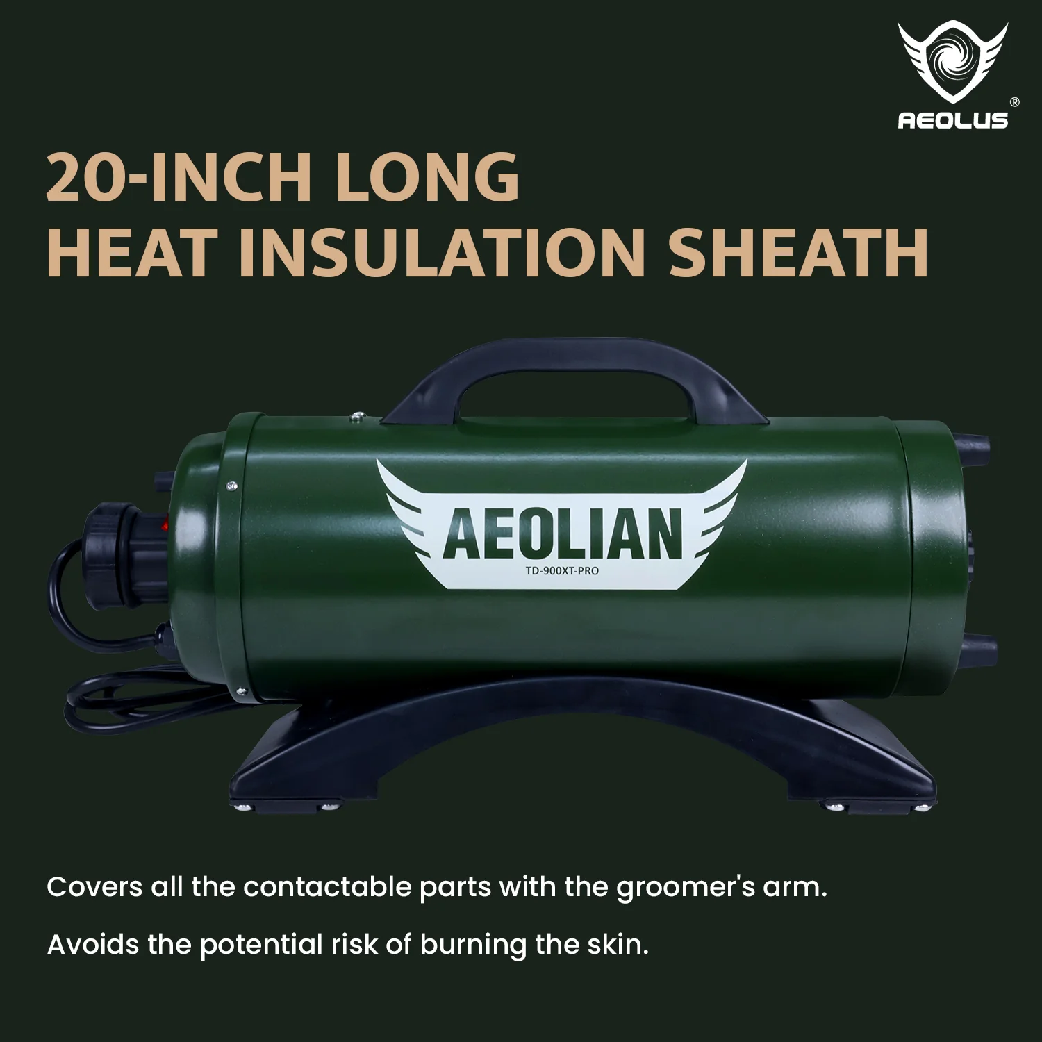 Hercules Pro Ametek Double Motor Pet Dryer - Avocado Green - Image 6