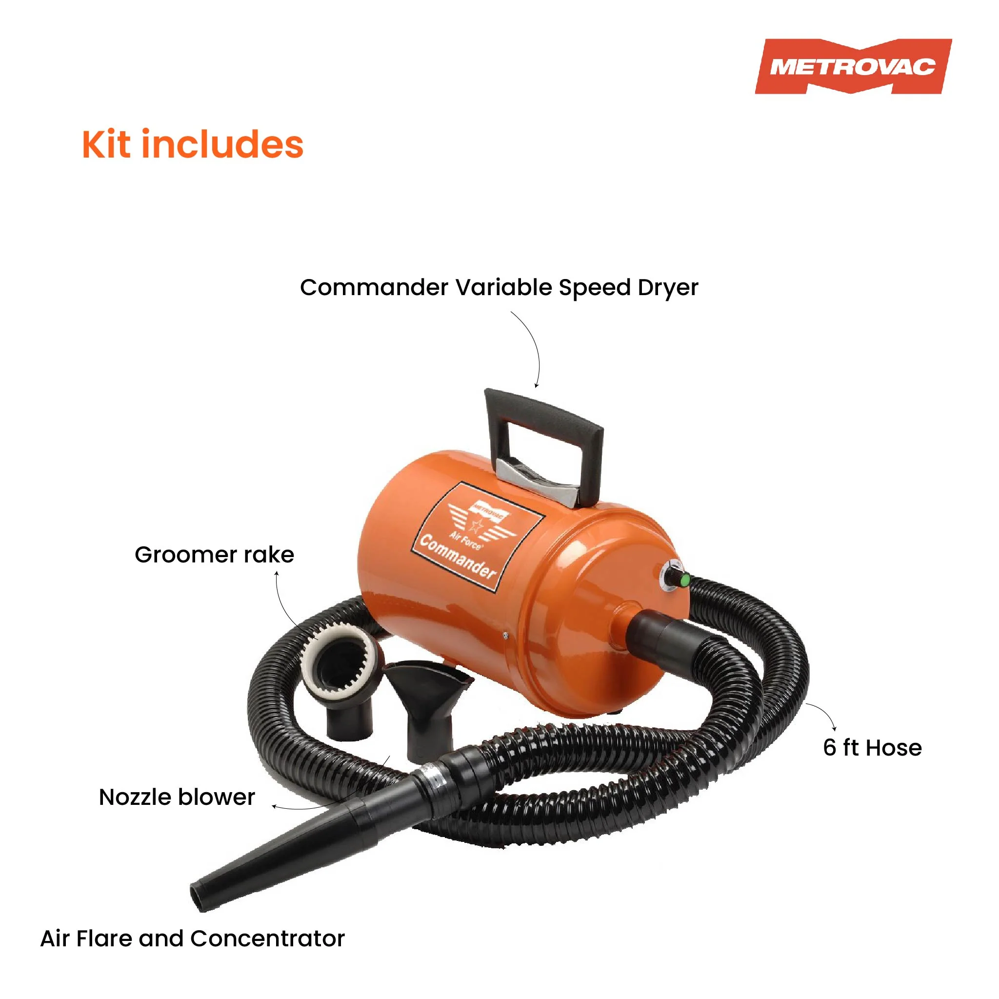 Metrovac Commander® Variable Speed Pet Hair Dryer - Image 4