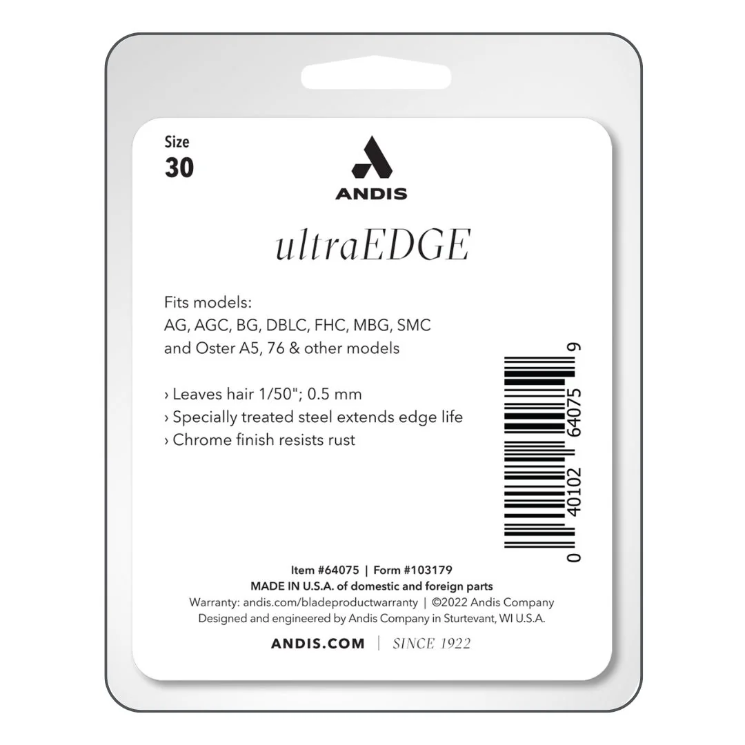 Andis Ultra Edge Detachable Blade, Size 30 - Image 7