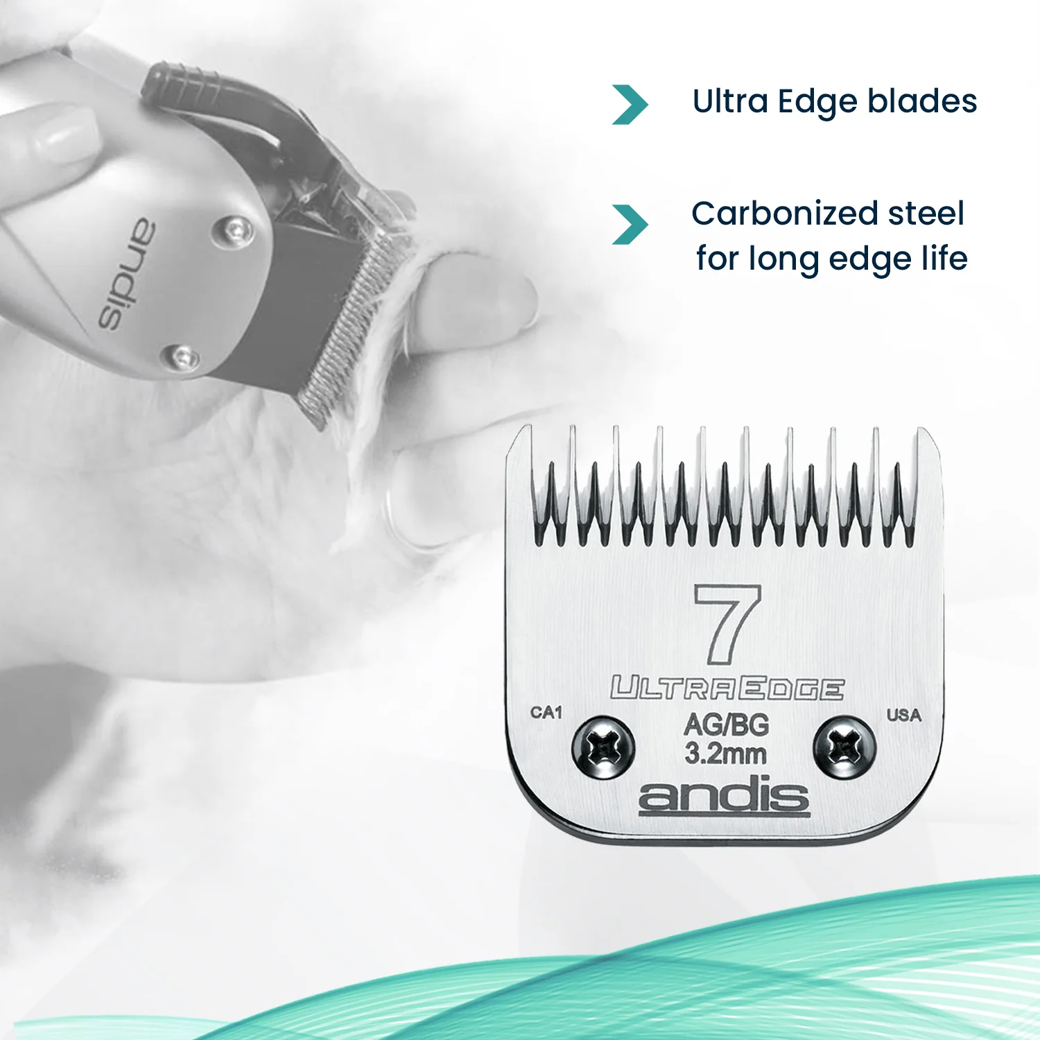 Andis Ultra Edge Blade, Size 7 Skip Tooth - Image 3