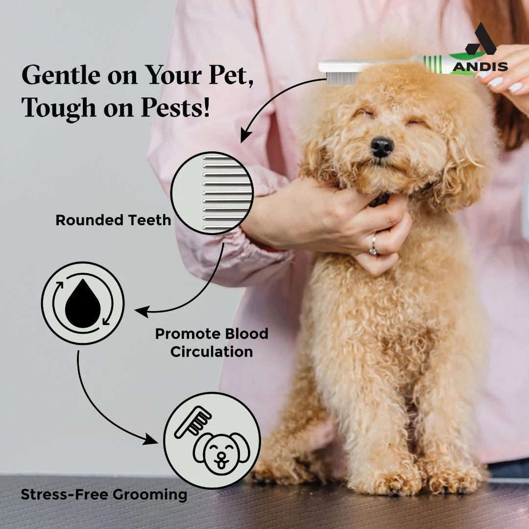 Andis Premium Flea Comb for Dogs and Cats - Image 4