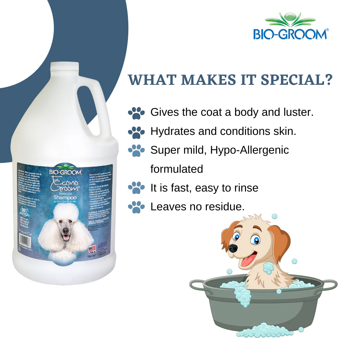 Bio-Groom Econo-Groom Tearless Concentrate Dog Shampoo - Gallon (3.8 L) - Image 3