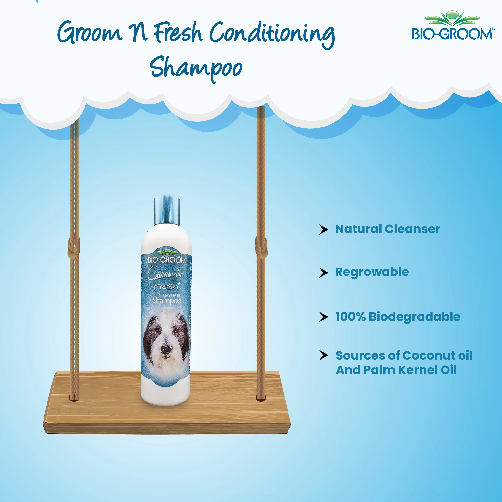 Bio-Groom Groom’n Fresh Odor Eliminating, Sulfate-Free Dog Shampoo (355 ML) - Image 3