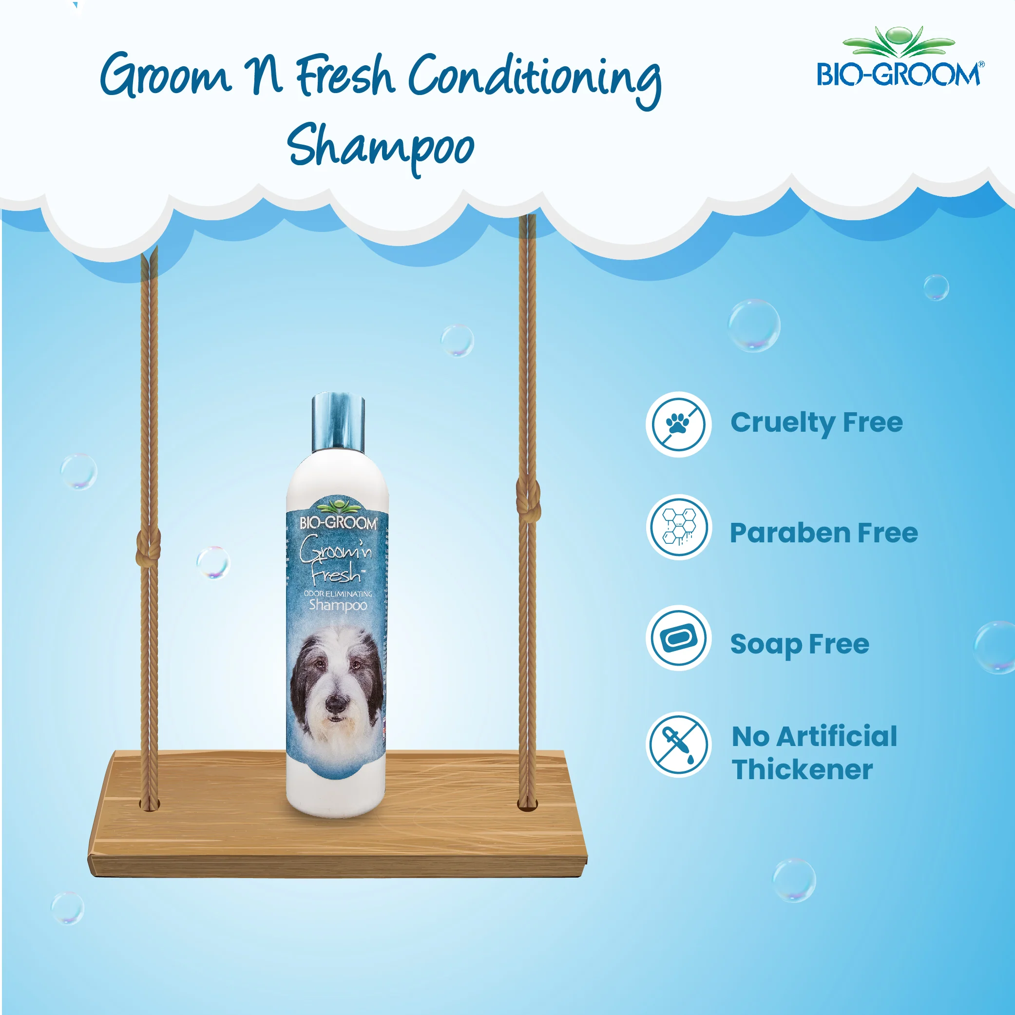 Bio-Groom Groom’n Fresh Odor Eliminating, Sulfate-Free Dog Shampoo (355 ML) - Image 4
