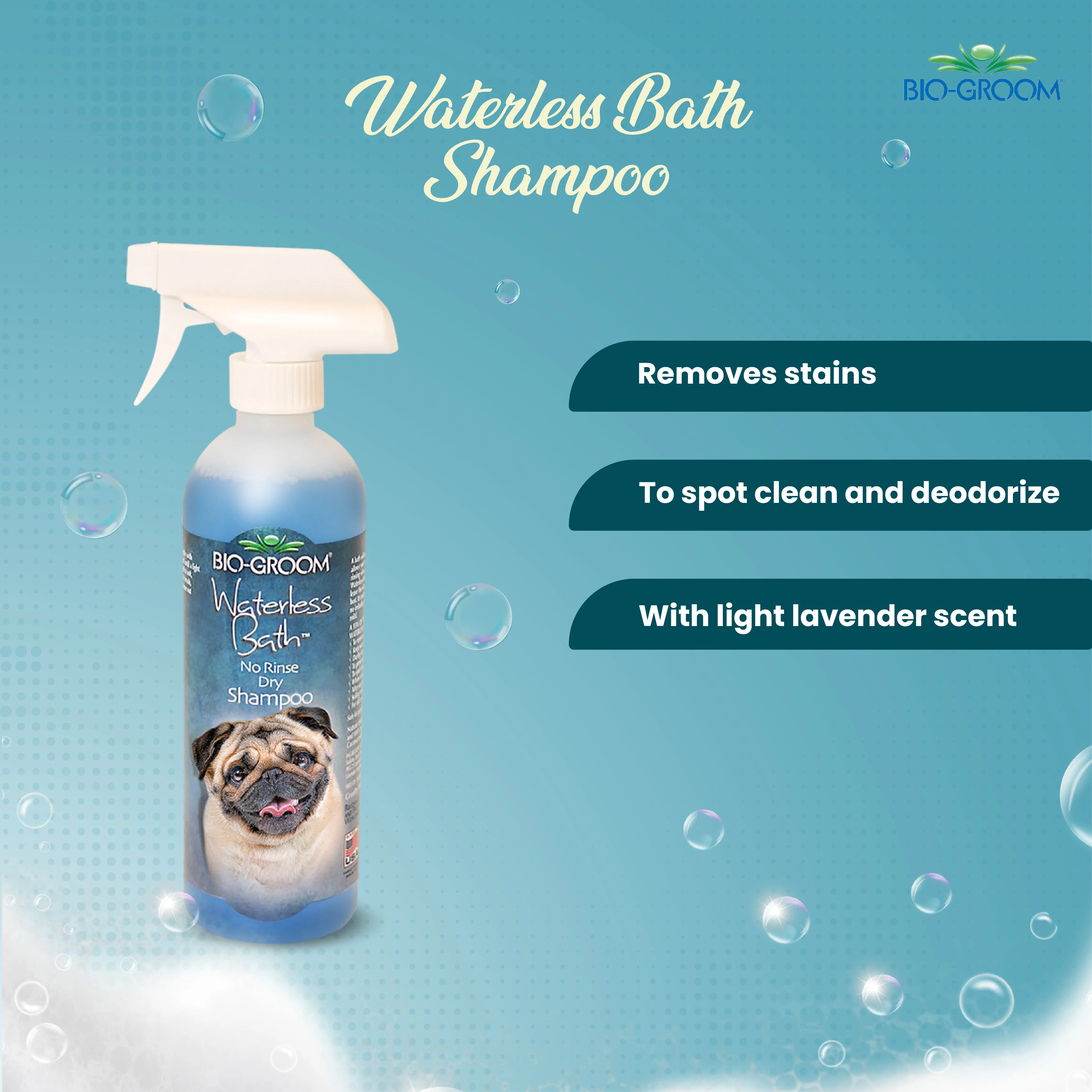Bio-Groom Waterless-Bath Tearless No Rinse Dog Shampoo (473 ML) - Image 5