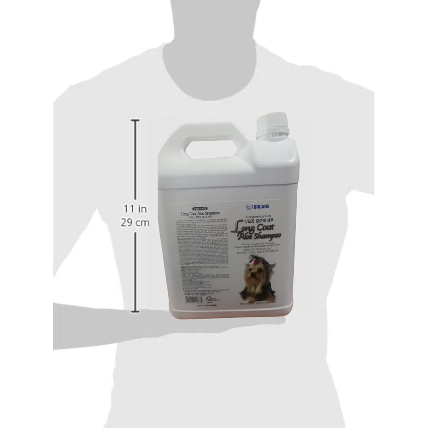 Forcans Long Coat Shampoo with Aloe Vera for Dogs & Cats, 4L - Image 3