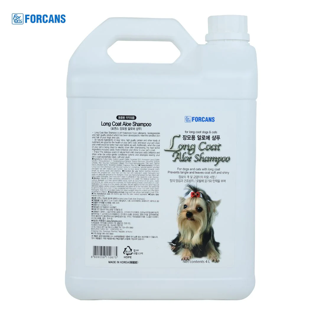 Forcans Long Coat Shampoo with Aloe Vera for Dogs & Cats, 4L - Image 7