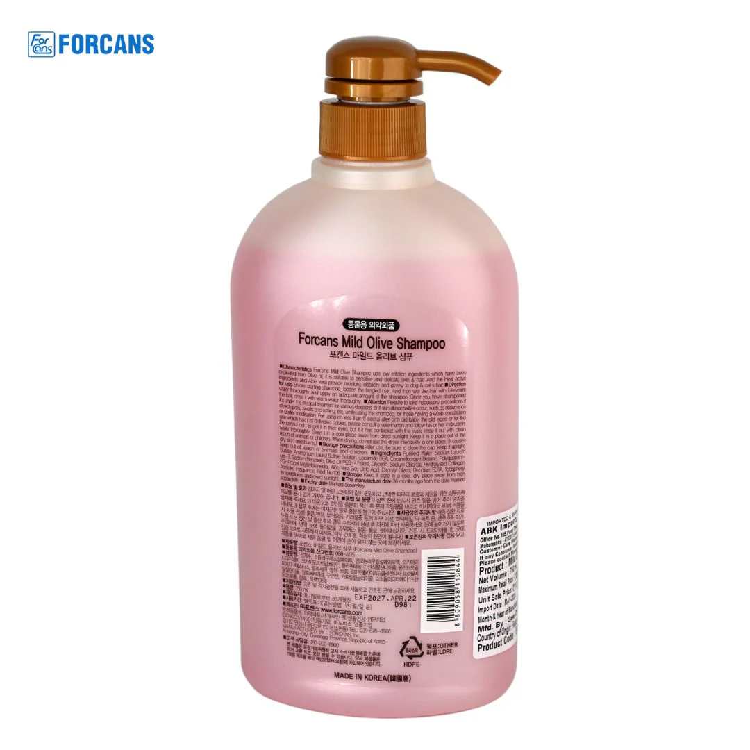 Forcans Mild Olive Shampoo For Dogs, 750 ml - Image 7