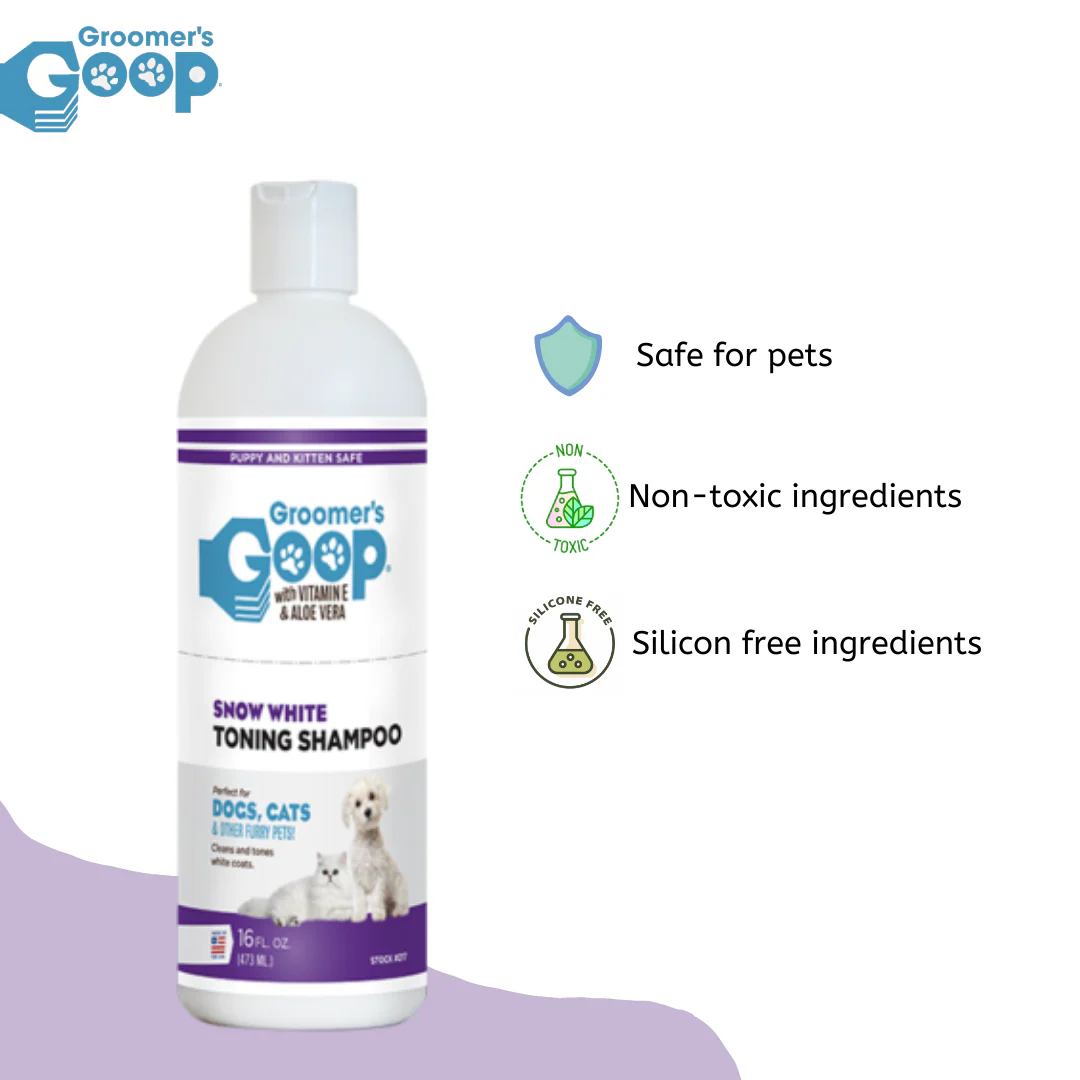 Groomers Goop Snow White Toning Shampoo, 473 ml - Image 3