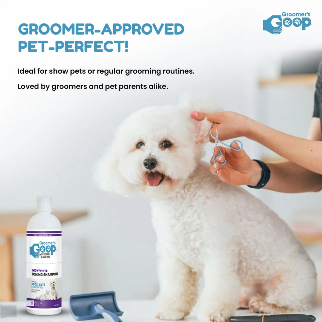 Groomers Goop Snow White Toning Shampoo, 473 ml - Image 8