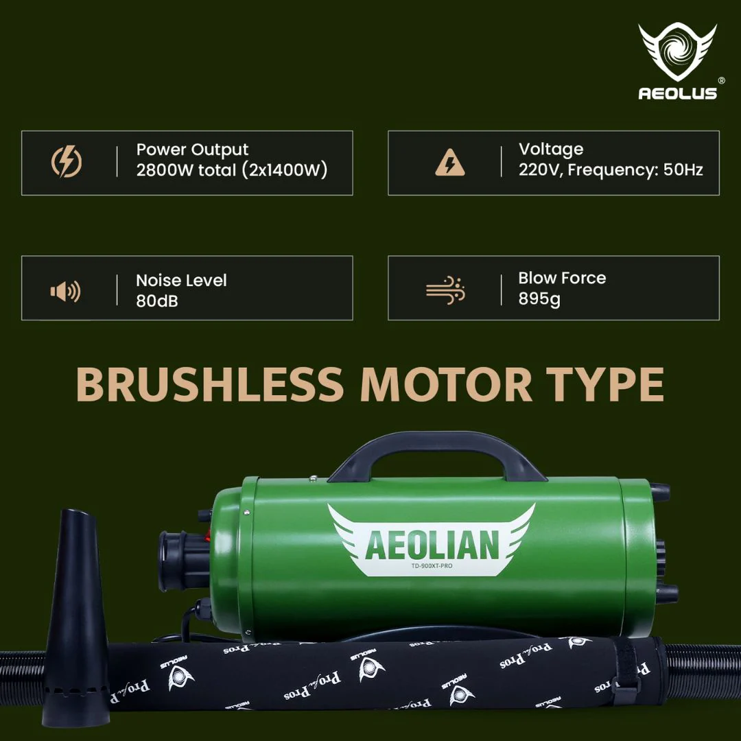 Hercules Pro Ametek Powered Double Motor Pet Dryer - Army - Image 4