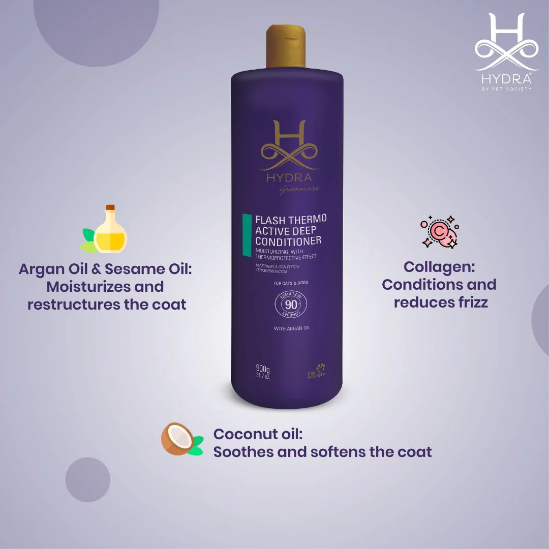 Hydra Groomers Flash Thermo Active Deep Conditioner for Cats and Dogs (900 g) - Image 4