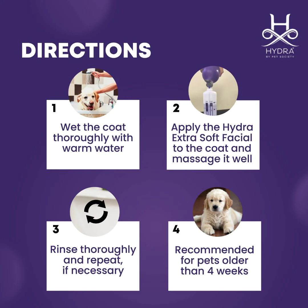 Hydra Groomers Extra Soft Facial Shampoo for Dogs & Cats (1 L) - Image 7