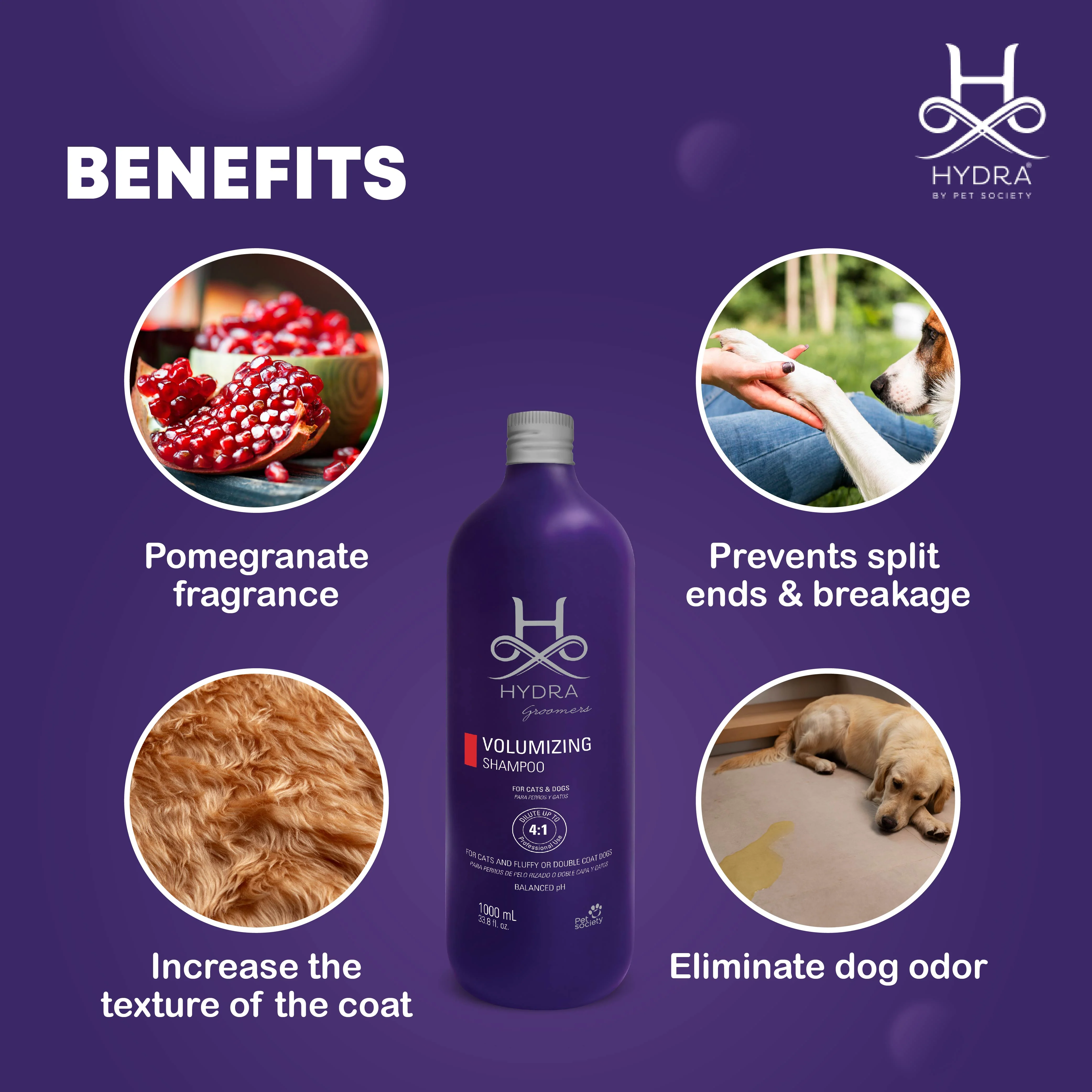 Hydra Groomers Volumizing Shampoo for Dogs & Cats (1 L) - Image 4