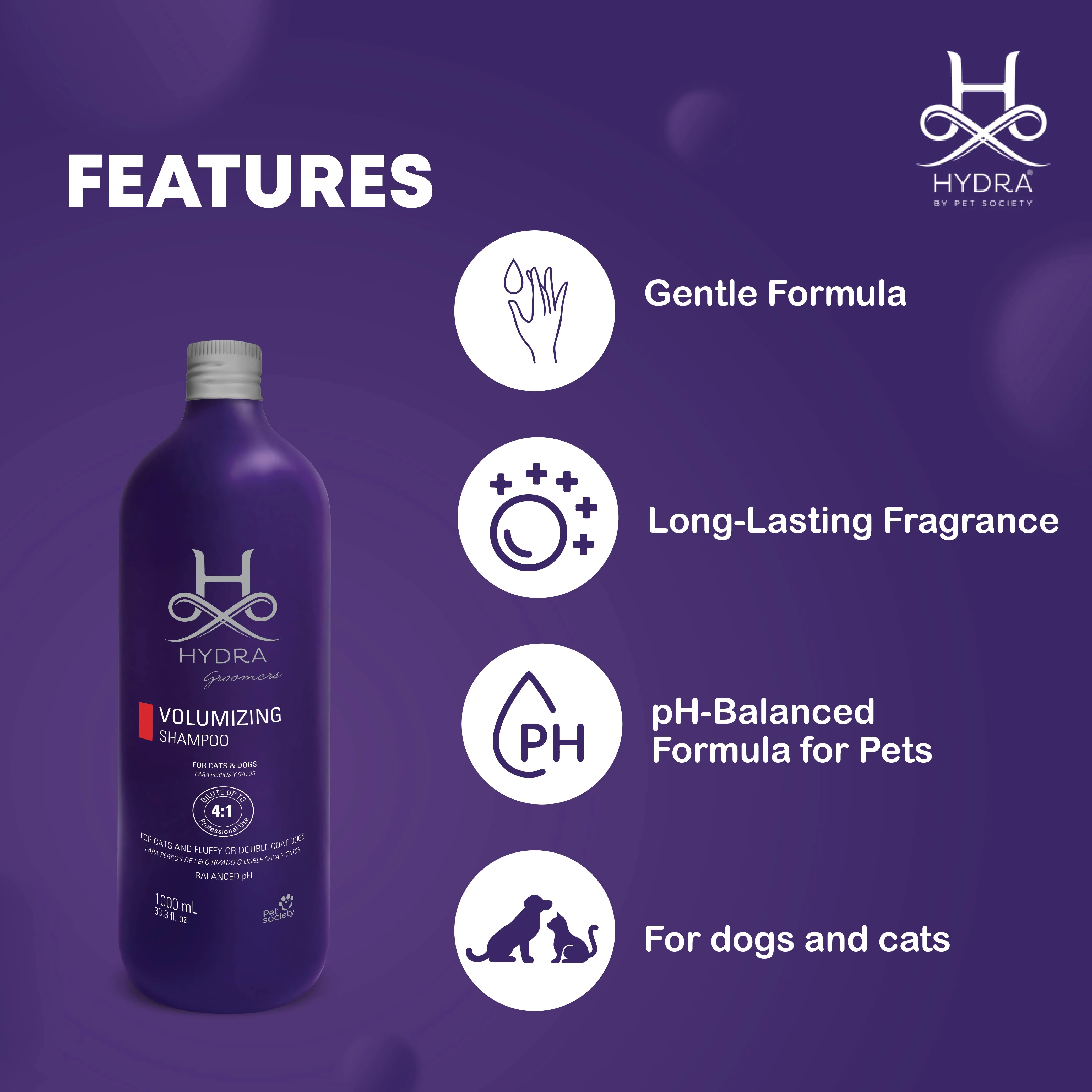 Hydra Groomers Volumizing Shampoo for Dogs & Cats (1 L) - Image 6