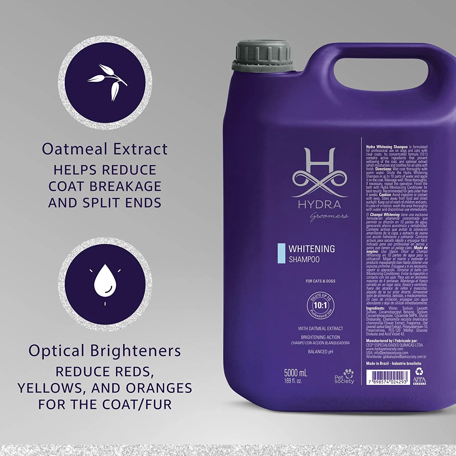 Hydra Groomers Whitening Shampoo for Dogs & Cats (5 L) - Image 4