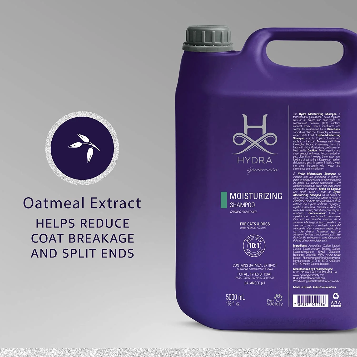 Hydra Groomers Moisturizing Shampoo for Cats & Dogs (5 L) - Image 4