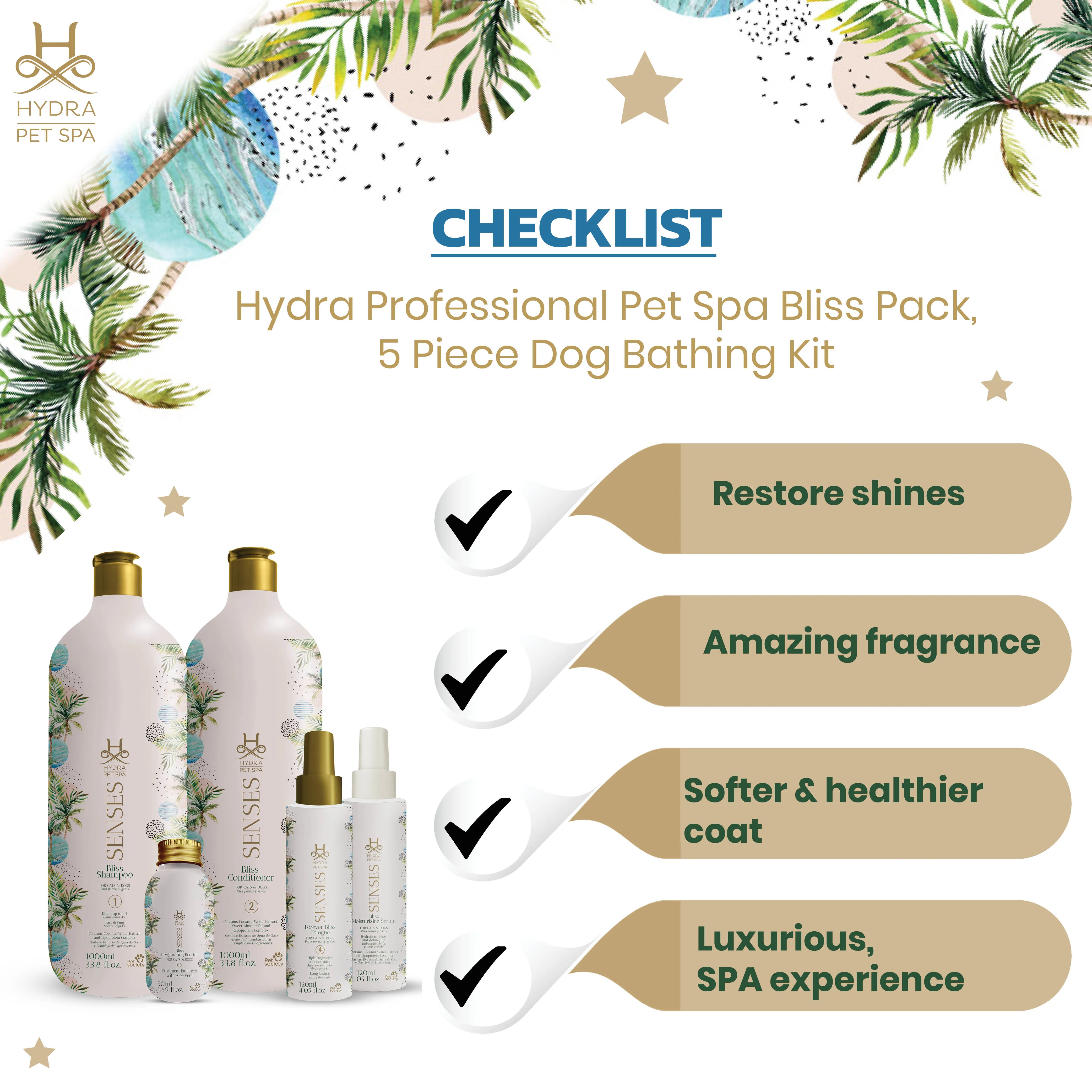 Hydra Spa Senses Bliss Pack of 5 - Dog Bathing Kit - Image 4