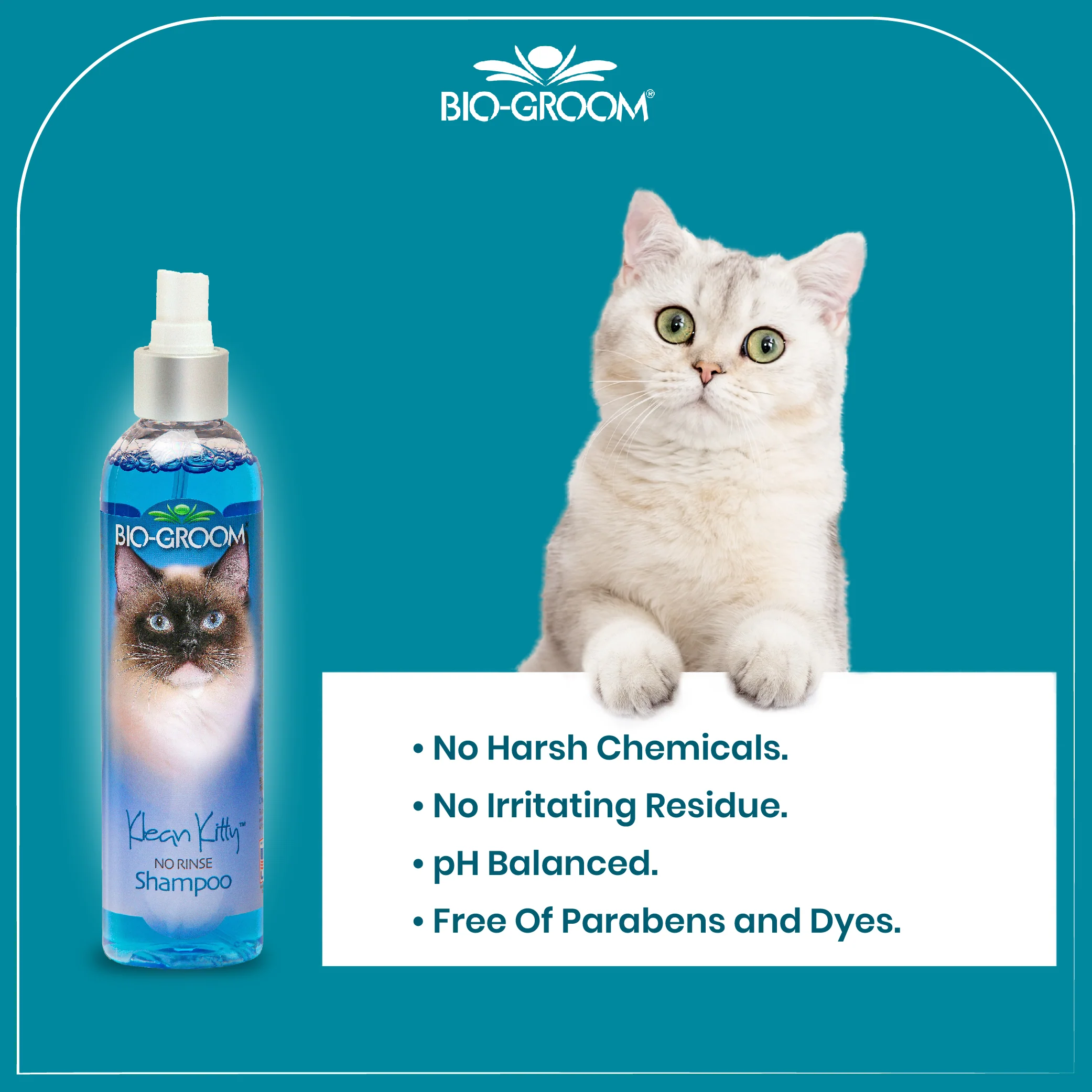 Bio-Groom Klean Kitty No Rinse Dry Shampoo For Cats (236 ML) - Image 5