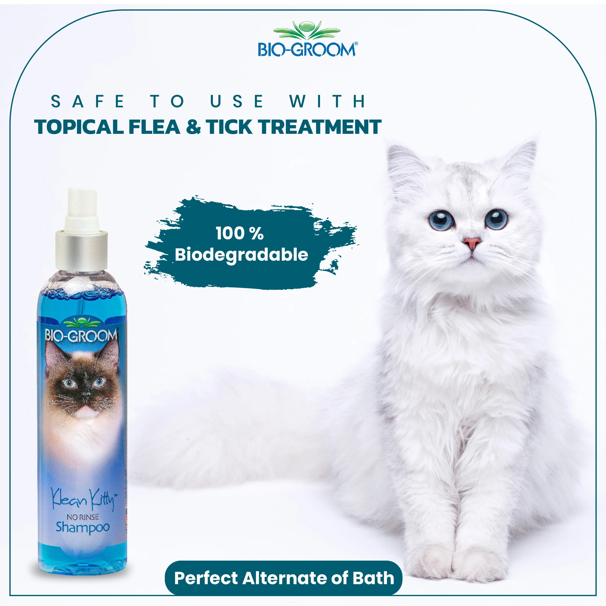 Bio-Groom Klean Kitty No Rinse Dry Shampoo For Cats (236 ML) - Image 6