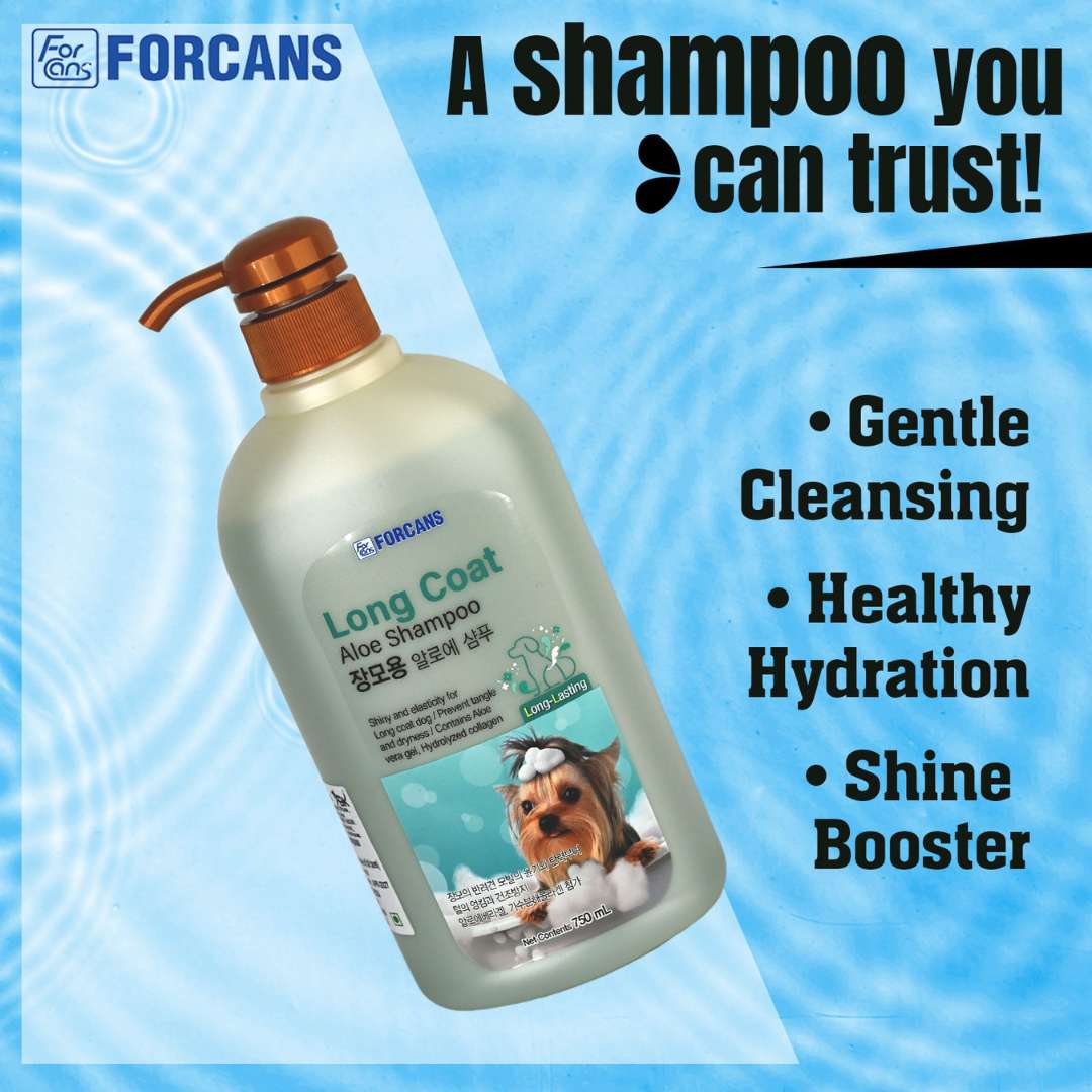Forcans Aloe Shampoo for Dogs with Long Coats, 750 ml - Image 5