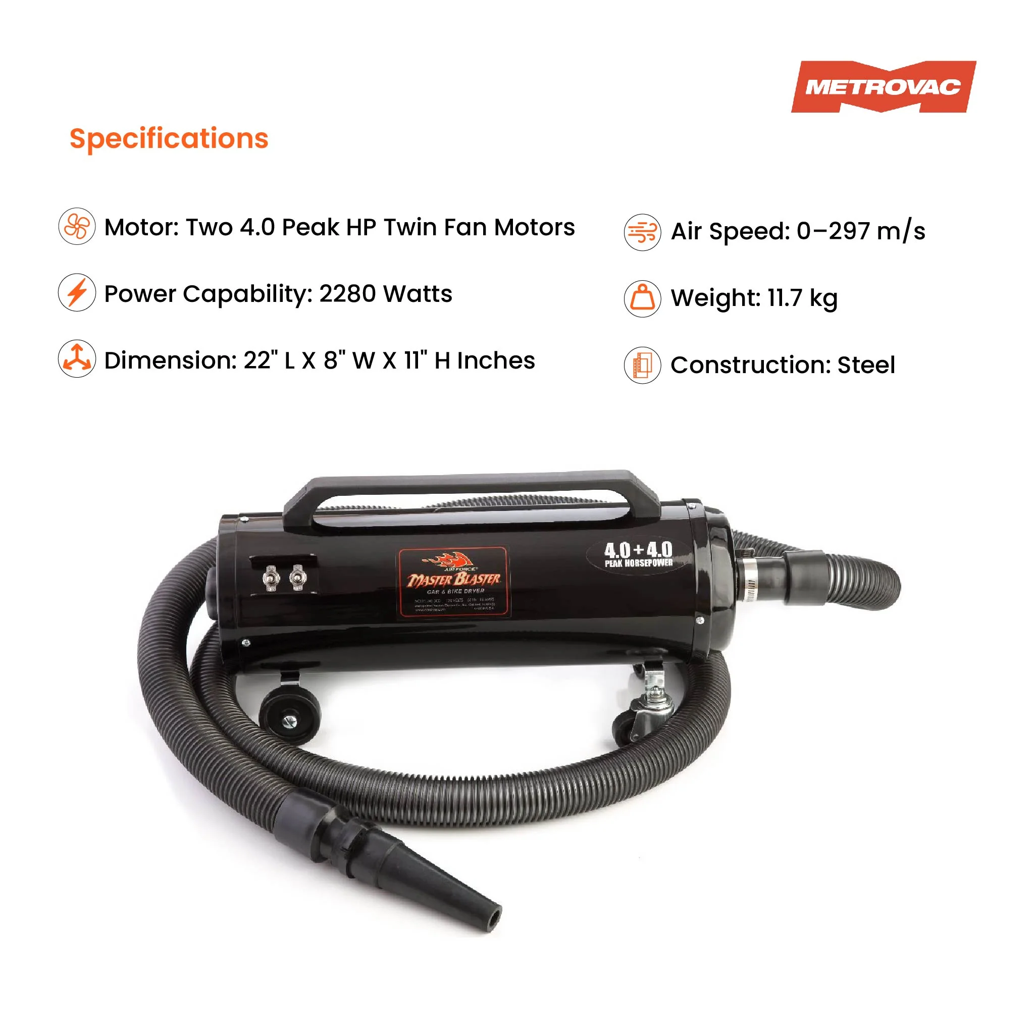 Metrovac Master Blaster® Variable Control Pet Dryer - Image 4