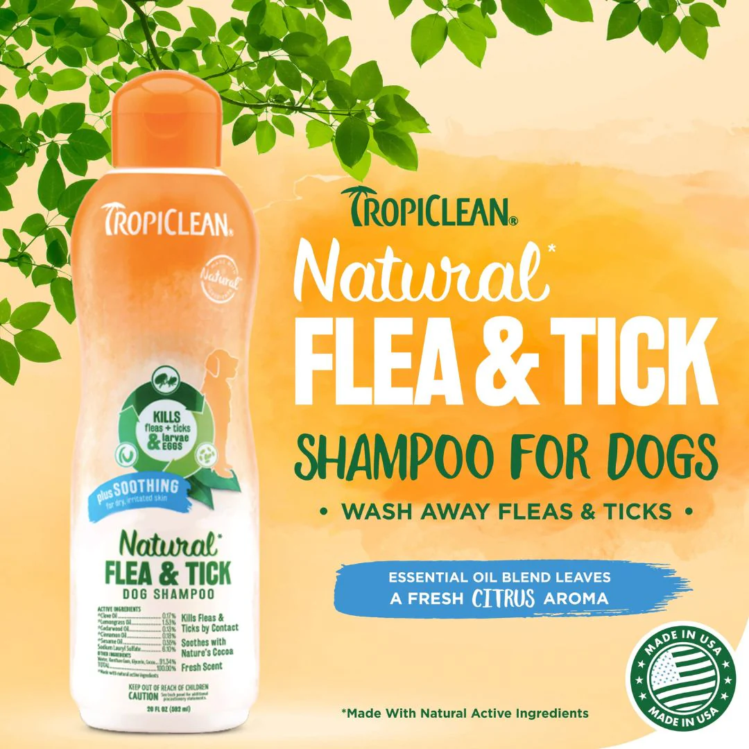 Tropiclean Natural Flea & Tick Shampoo For Pets With Plus Soothing - Image 3