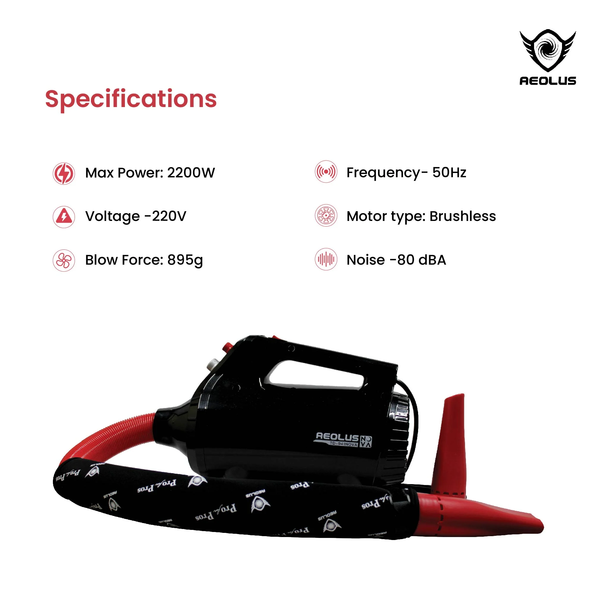 Aeolus Nova Brushless Motor Pet Dryer - Image 11