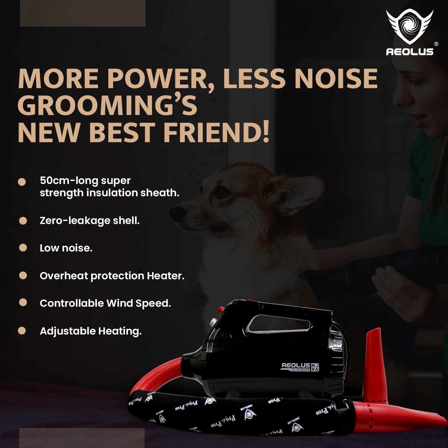 Aeolus Nova Brushless Motor Pet Dryer - Image 5