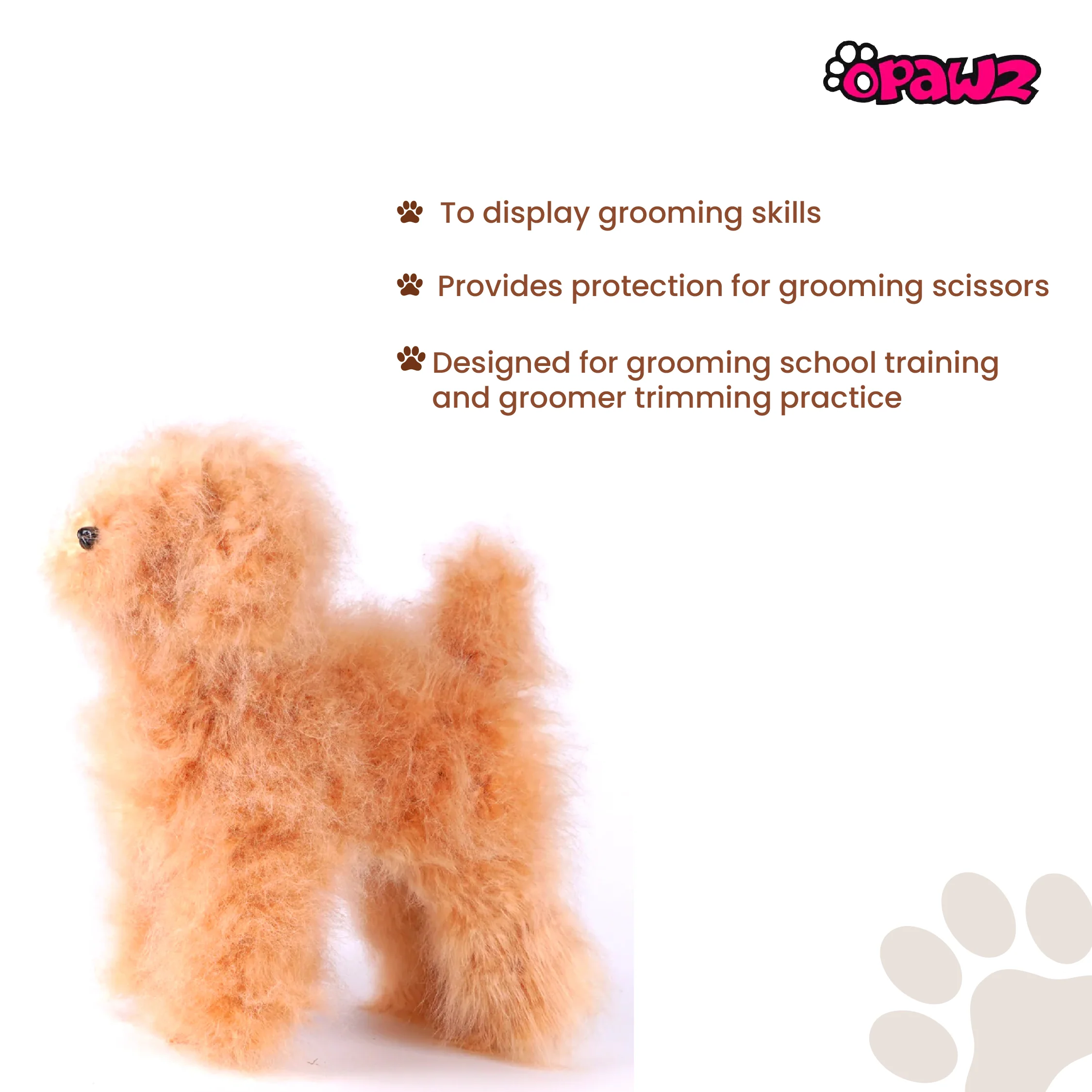 Opawz Toy Poodle Whole Body Dog Wig, Brown - Image 5