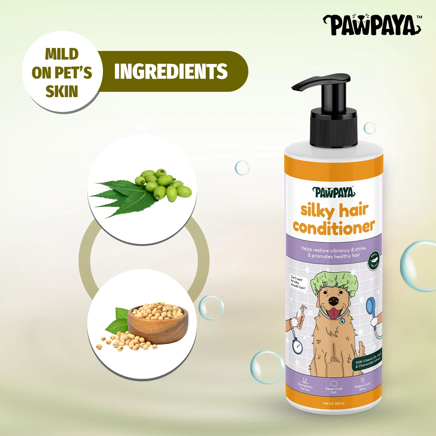 Pawpaya Silky Hair Conditioner, 250 ml - Image 3