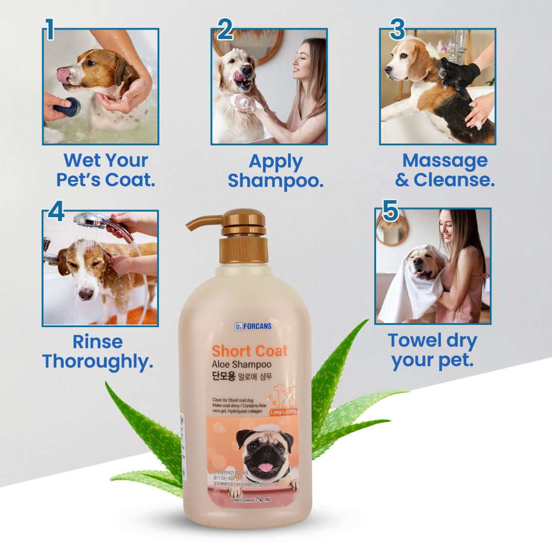 Forcans Short Coat Aloe Dog Shampoo, 750 ml - Image 4