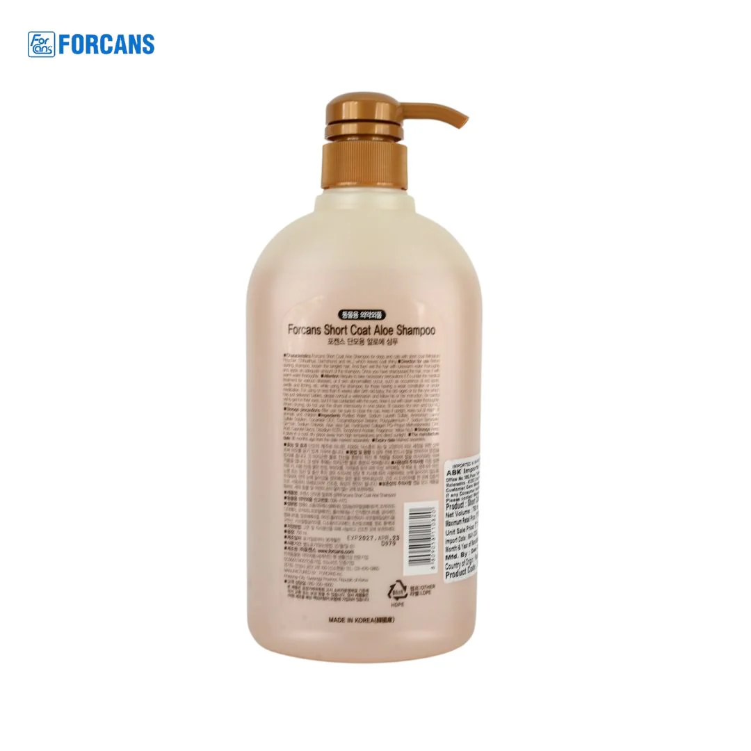 Forcans Short Coat Aloe Dog Shampoo, 750 ml - Image 8