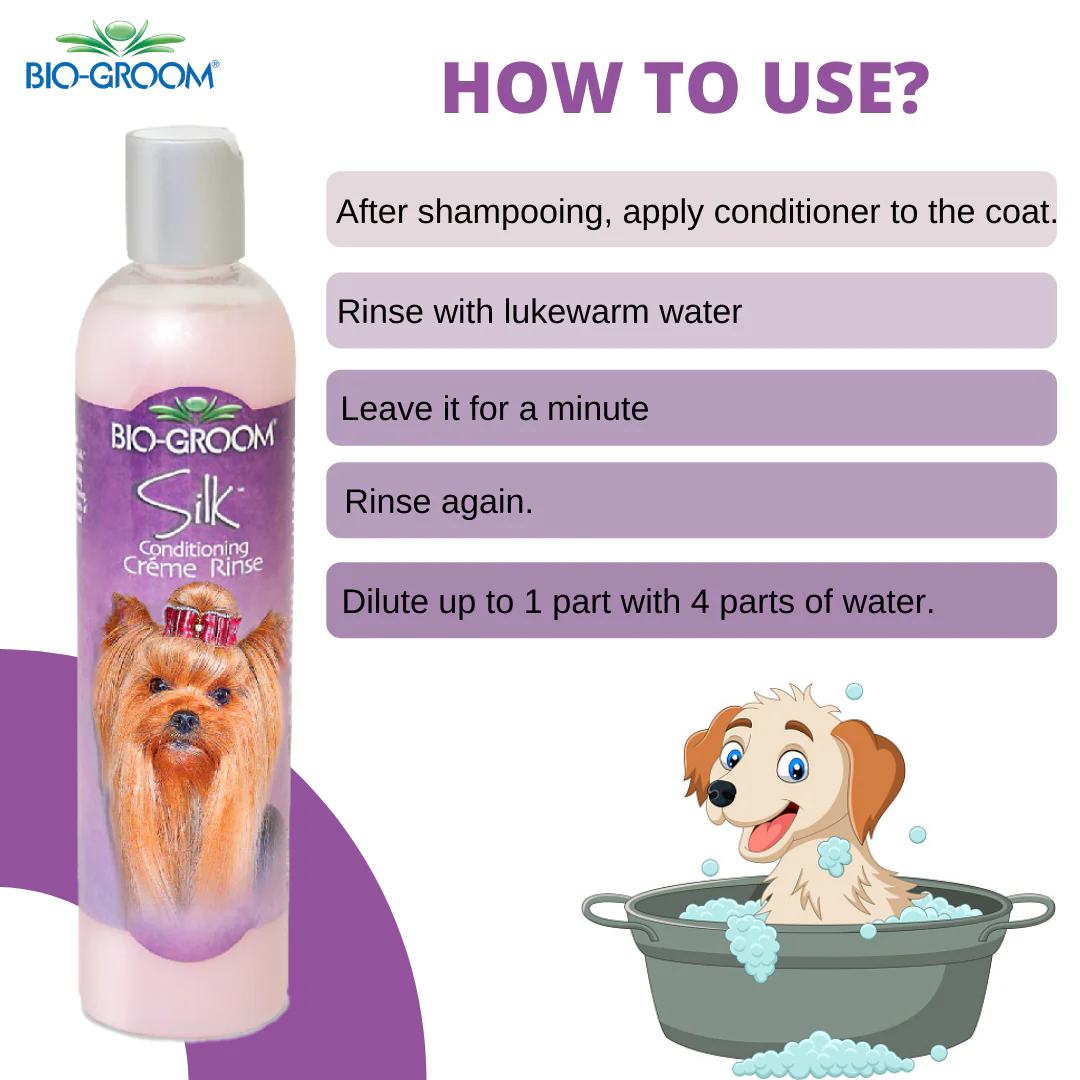 Bio-Groom Silk Conditioning Crème Rinse Dog Conditioner (355 ML) - Image 3